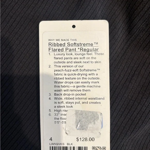 LULULEMON ribbed softstream flared pant regular